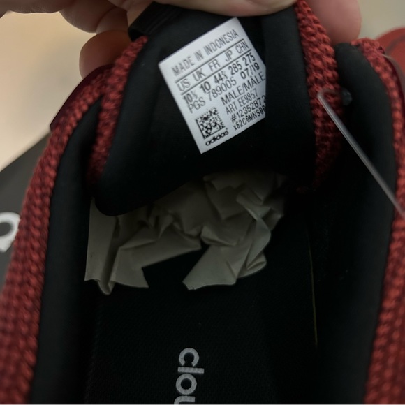 Adidas Men's Maroon Red Black Sneakers EnergyFalcon Running Shoes New 10.5 - Picture 7 of 14